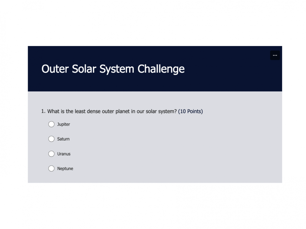 Outer Solar System Challenge