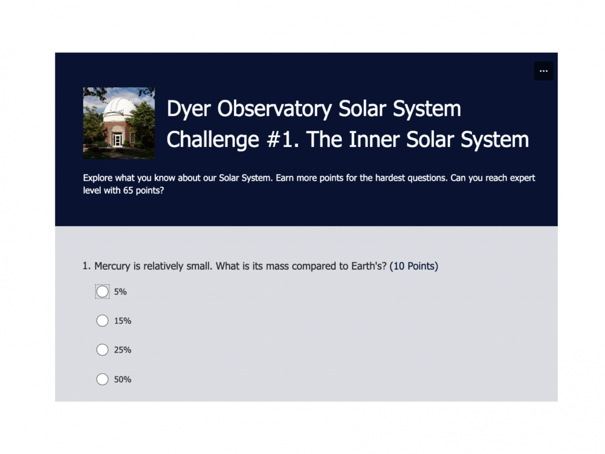 Solar System Challenge 1
