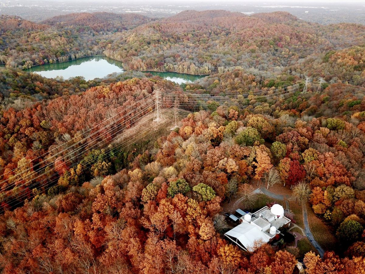 aerial view of Dyer Observatory